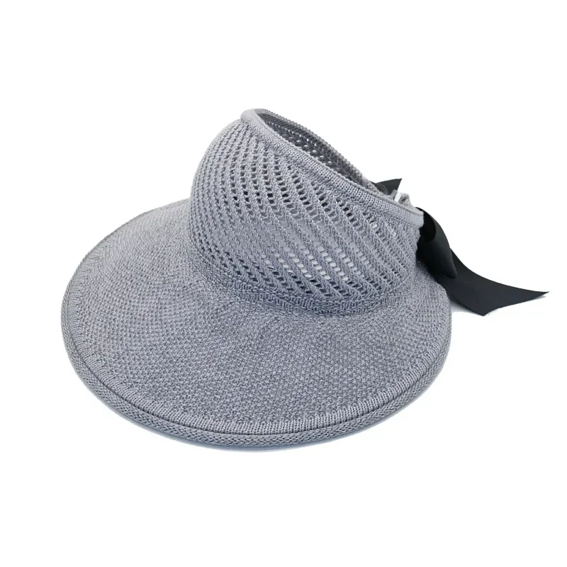 2021 Summer Women\'s Sunscreen Hat Classic Bowknot Foldable Fashion Straw Hat Casual Outdoor Beach Cap Women Protection Cap