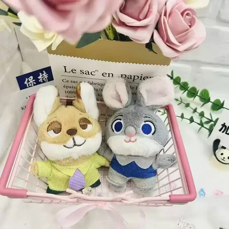 ديزني الفيلم الجديد Zootopia الثعلب نيك أرنب جودي لطيف أفخم دمية قلادة لعبة دمية حقيبة قلادة