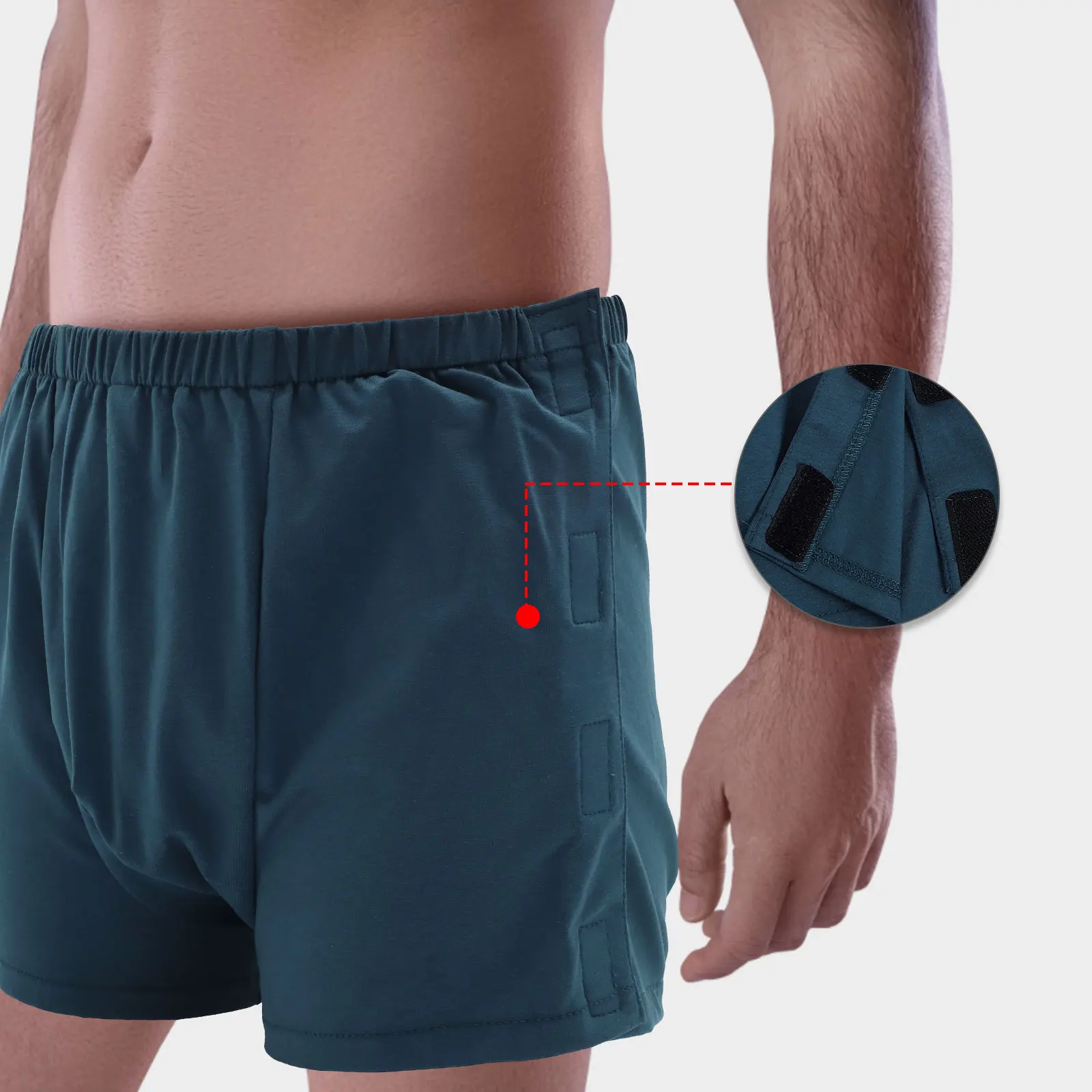 

Men's Briefs XL Light Gray Easy Wear Postoperative Care Bedridden Patients Washable Reusable Cotton