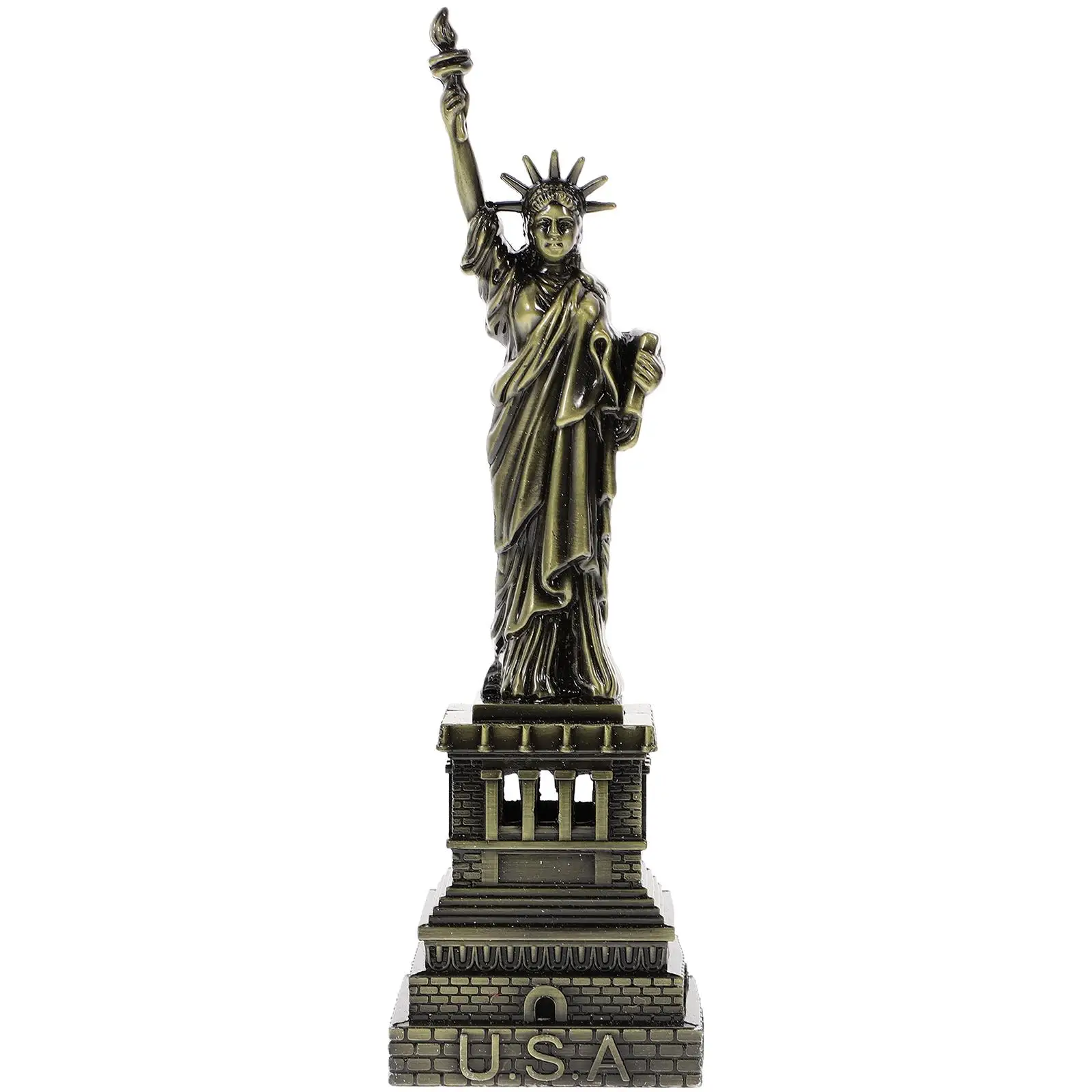 

Statue of Liberty Decor Elegant Alloy Mini Handicraft Retro Bronze Metal Ornament USA Souvenirs Home Office Gifts