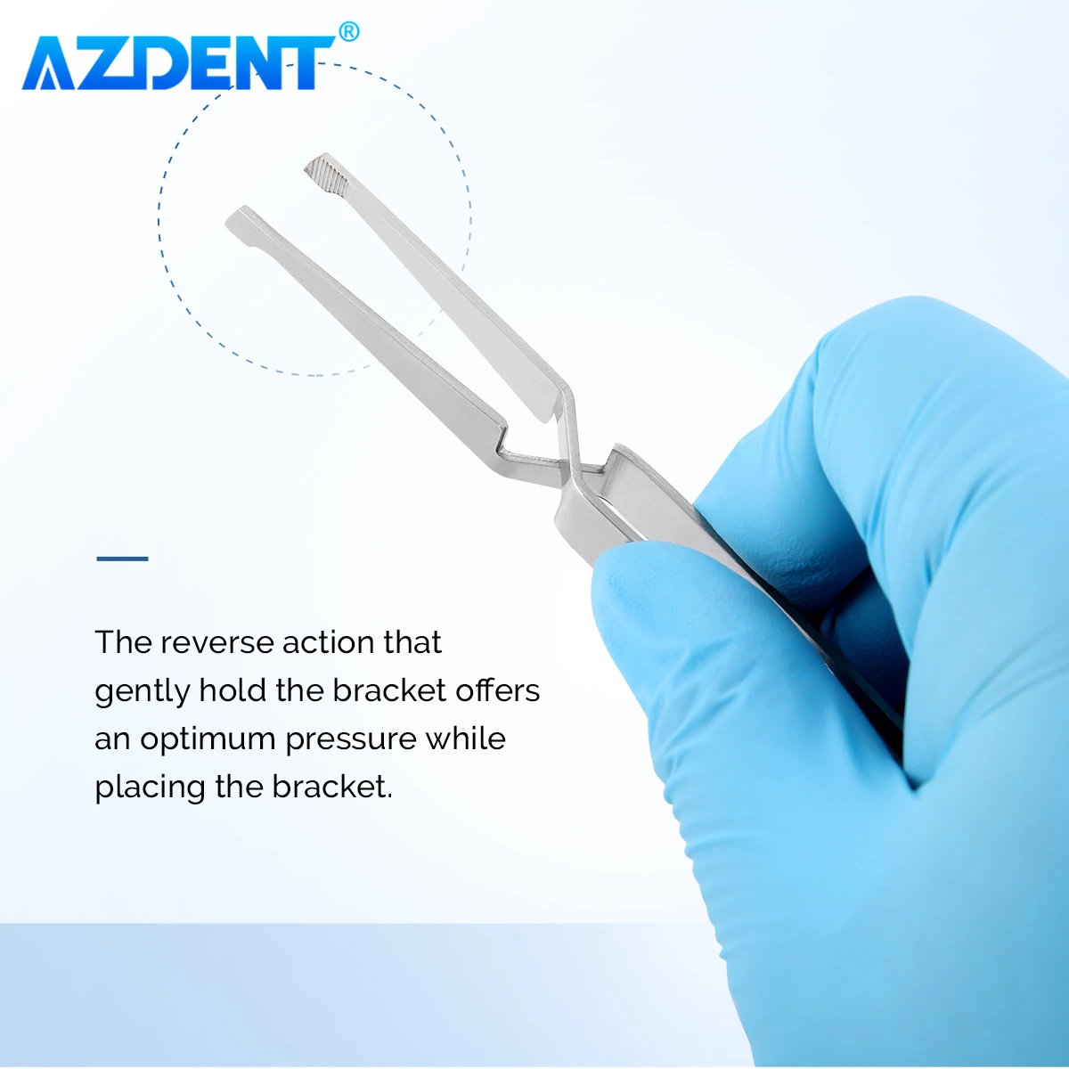 Dental Bracket Tweezers AZDENT Orthodontic Braces Buccal Tube Reverse Action Serrated Instruments Tweezer Plier Dentistry Tools