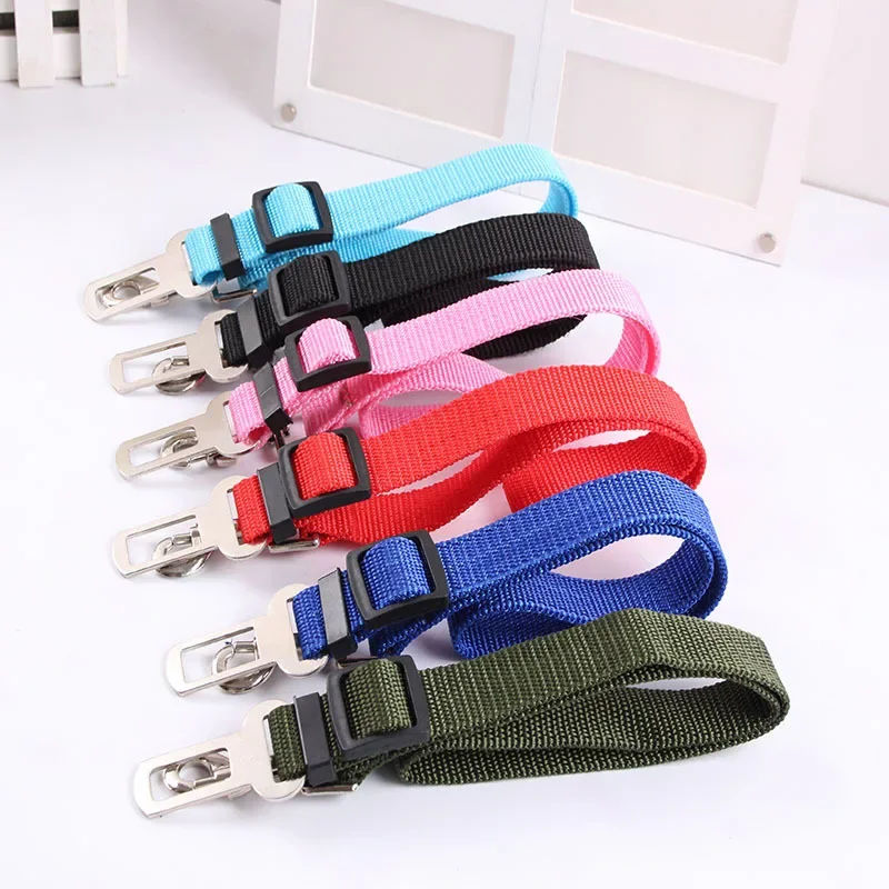 Clearance Sale Pet Dog Cat Car Safety Belt 6 Colors Chihuahua Teddy Pekingese Durable Nylon Travel Safe Seat Belt for All Car