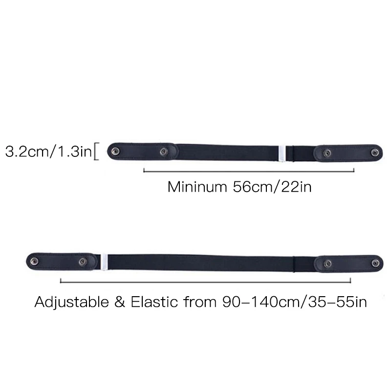 No Buckle Invisible Stretch Belt for Women Girls Jeans Pants Dress, Women\'s Adjustable Elastic Buckle-free No-show Waist Belt