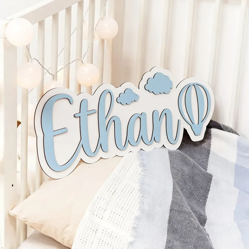 Personalized Custom Wooden Name Plaques | Irregular Shape, Contemporary Style, Wall Hanging, Suitable for Indoor and Outdoor