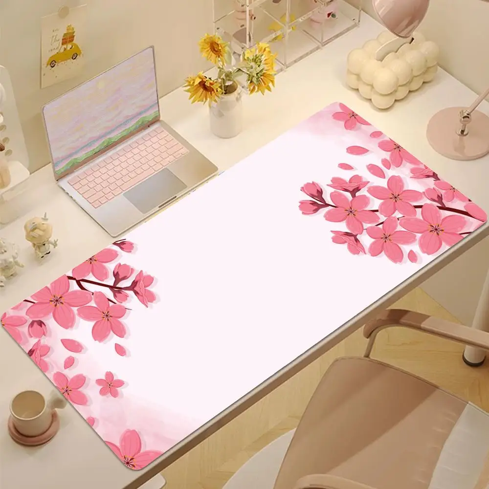 

Peach blossom Mouse Pad Tablet mouse Pad Laptop xl desktop mouse pad, cute HD Rainbow Gaming keyboard pad, csgo Player, 90x40