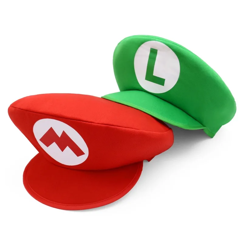 سوبر ماري سلسلة تأثيري قبعة ماريو بروس لويجي لعب الأدوار الدعائم أنيمي الأجهزة الطرفية الأطفال هالوين حفلة عيد ميلاد لوازم