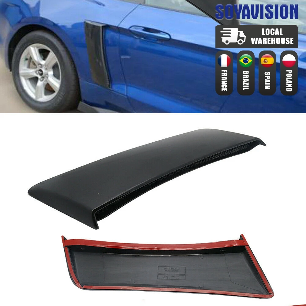 Car Rear Fender Side Scoop Frame Cover Air Vent Outlet Trim For Ford Mustang 2015-2020 Styling Exterior Decoration Accessories