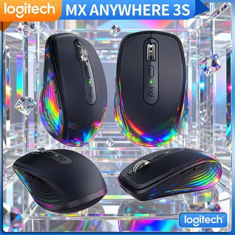 

Компактная мышь Logitech MX Anywhere 3S, эргономичный дизайн, перезаряжаемая, с быстрым прокруткой для портативных ПК Mac