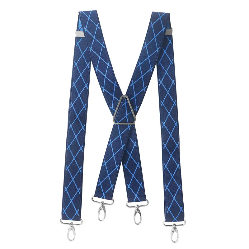 X Back 120Cm Suspenders Men 3.5cm Width For Longer  Long Pants Hooks Adult Suspenders Women Shirt Polyester Elastic High Braces