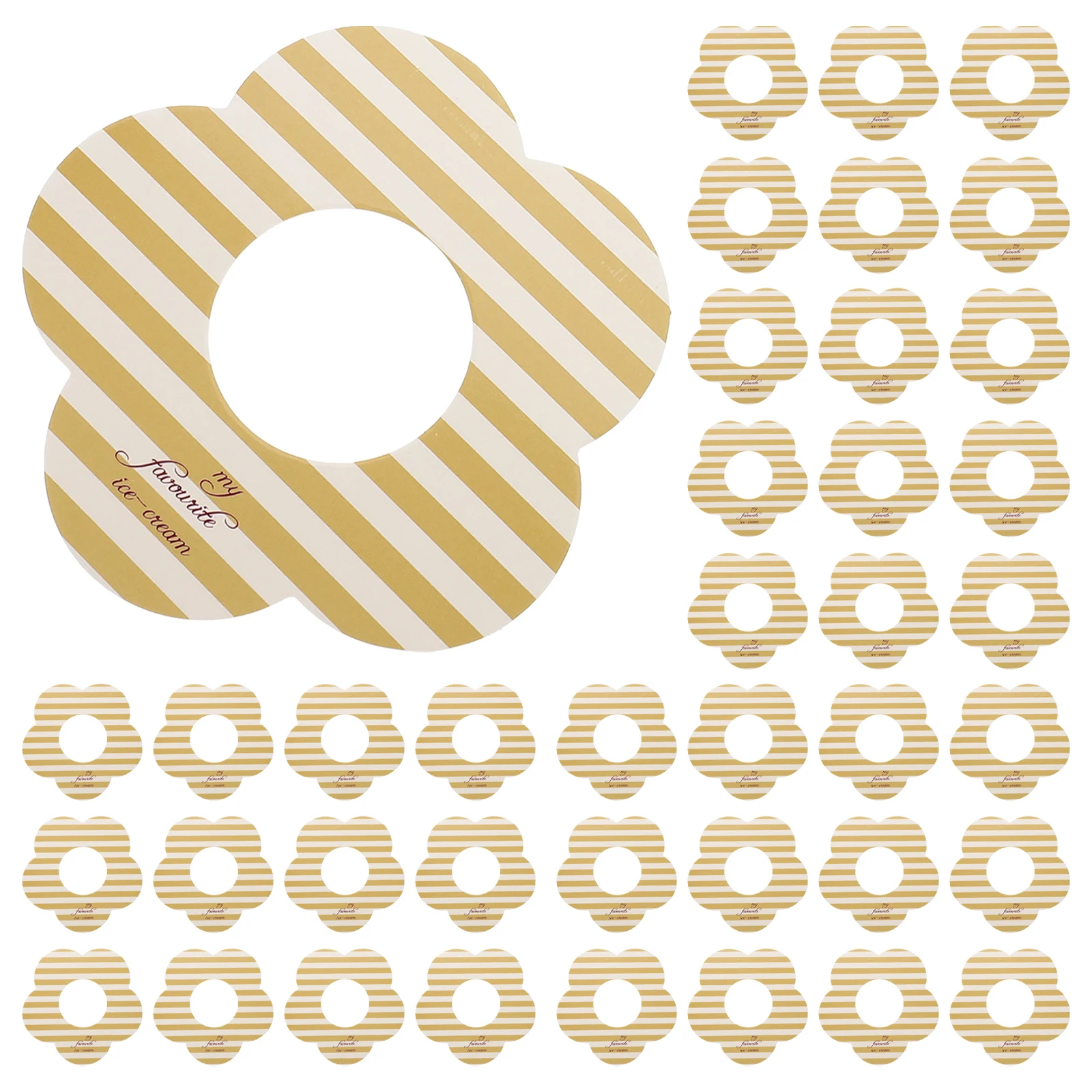 

200pcs Drip Free Ice-Pop Holder Paper Anti-Drip Kids Ice Cream Ring Popsicles Catcher For Home Kitchen Restaurant Cake