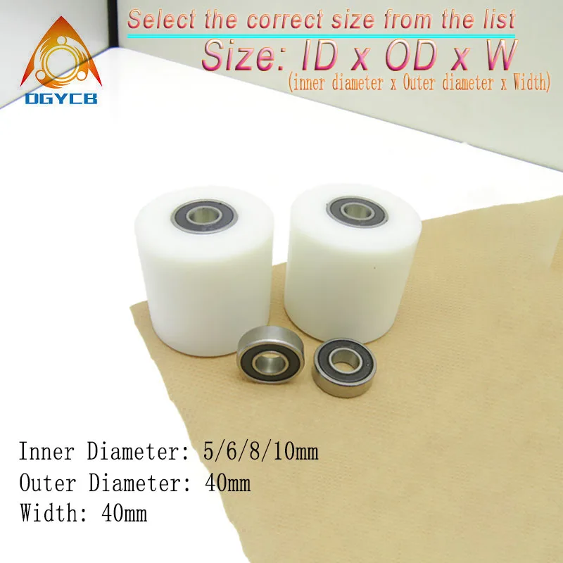 

1pcs Conveyor Belt POM Pulleys 8x40x40 BST69840-40 Double Bearing Guide Wheels 8*40*40 Polyformaldehyde Wear Resistant Roller