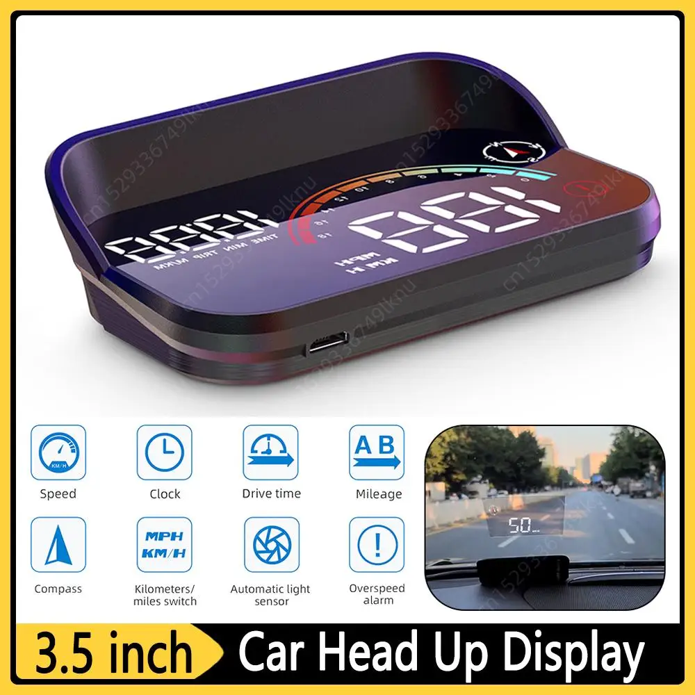 

Digital HUD Overspeed Alarm Digital GPS Speedometer Car Head Up Display Projector Screen with Odometer Car GPS HUD LCD Display
