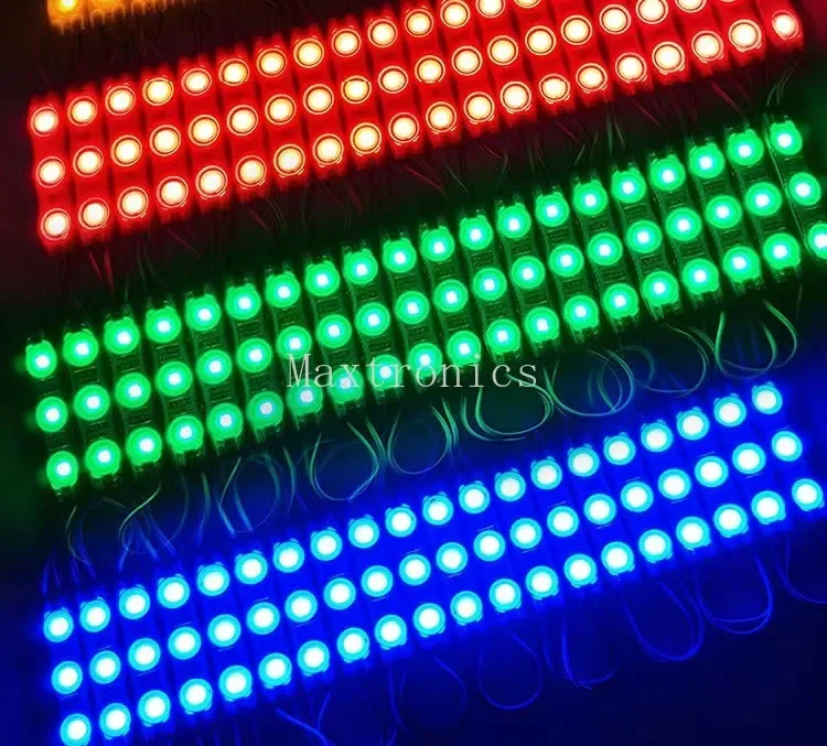 

20pcs/lot DC12V 2835 SMD 3 LED Module Injection Waterproof IP67 Decorative 2835 Hard Strip Bar Light Lamp White Red Green Blue