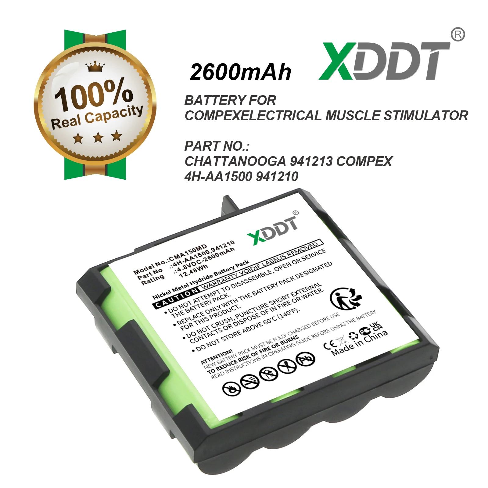 Batería médica de 2600mAh Compex 4H-AA1500 941210 Phyiso Rehab Theta Mi-Sport MI-Fitness Runner potencia de grado médico de larga duración