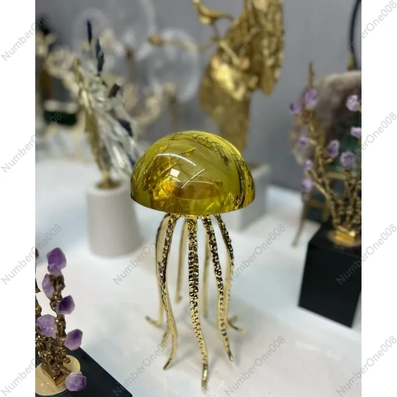 

Профессиональный хрустальный медуза, декор для стола, металлическая художественная деталь для модели дома, офис продаж, декор для приема