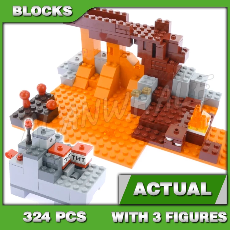 

324pcs Game My World The Wither Fire Fortress Tumbling Wall Function 10469 Building Blocks Sets Compatible With Model