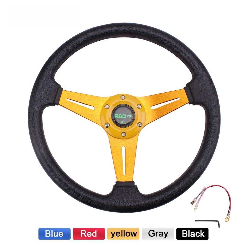 

350mm/14 inch sports steering wheel aluminum alloy + PU drift simulation racing car/drift sports car modified steering wheel