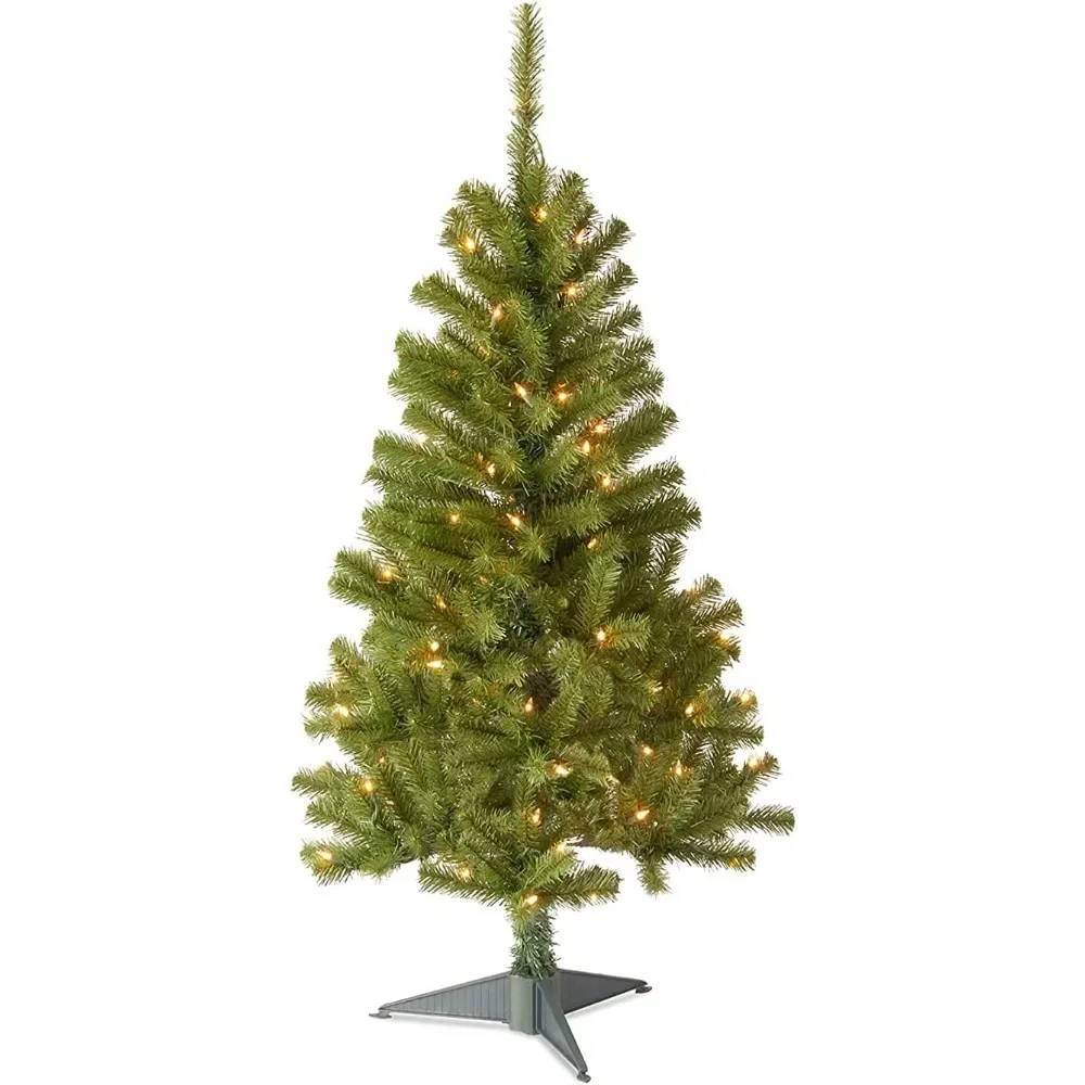 

Pre-Lit Artificial Full Canadian Fir Grande Christmas Tree - 4 Feet with White Lights and Stand