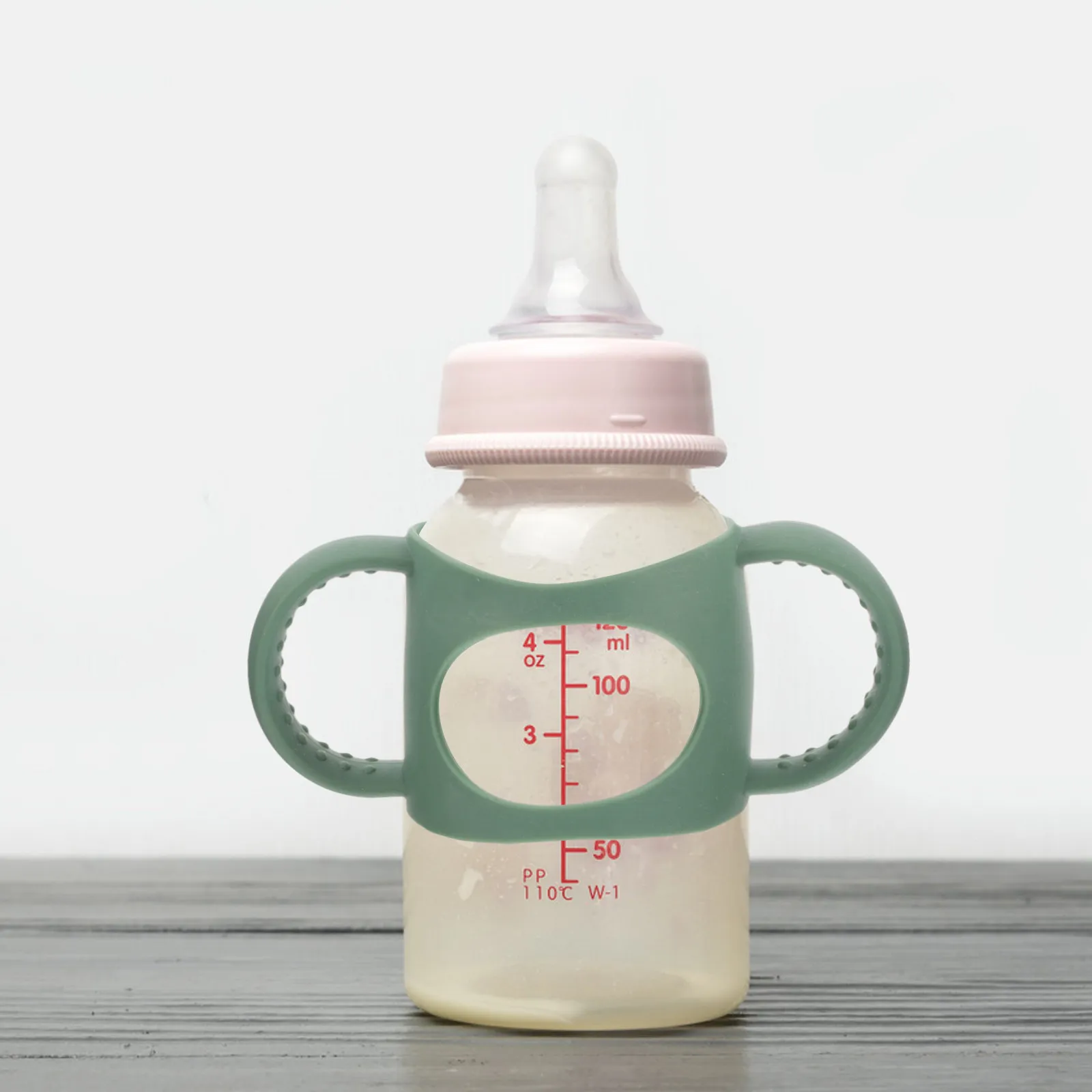 Silicone Baby Feeding Bottle Handle Grip Ergonomic Comfortable Secure Hold Anti-Fall Protection Detachable Lightweight Bottle