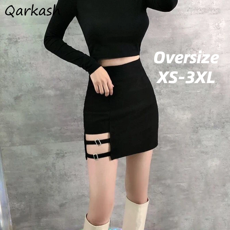 Röcke Frauen Sommer Aushöhlen Einfache Mujer S-3XL Retro Trendy Feste Hohe Taille Koreanischen Stil Fit A-line Sexy Freizeit Faldas Ins