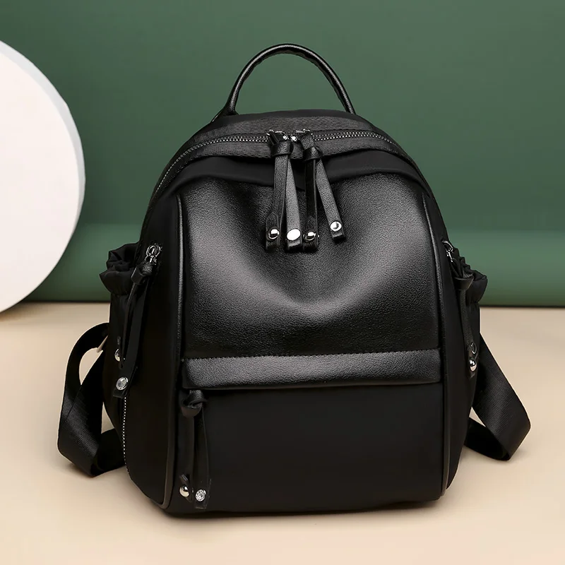 Soft Leather School Backpack Fashion School Bags Shoulder Bags for Women The New 2023 Women Backpacks Anti-theft Travel Backpack