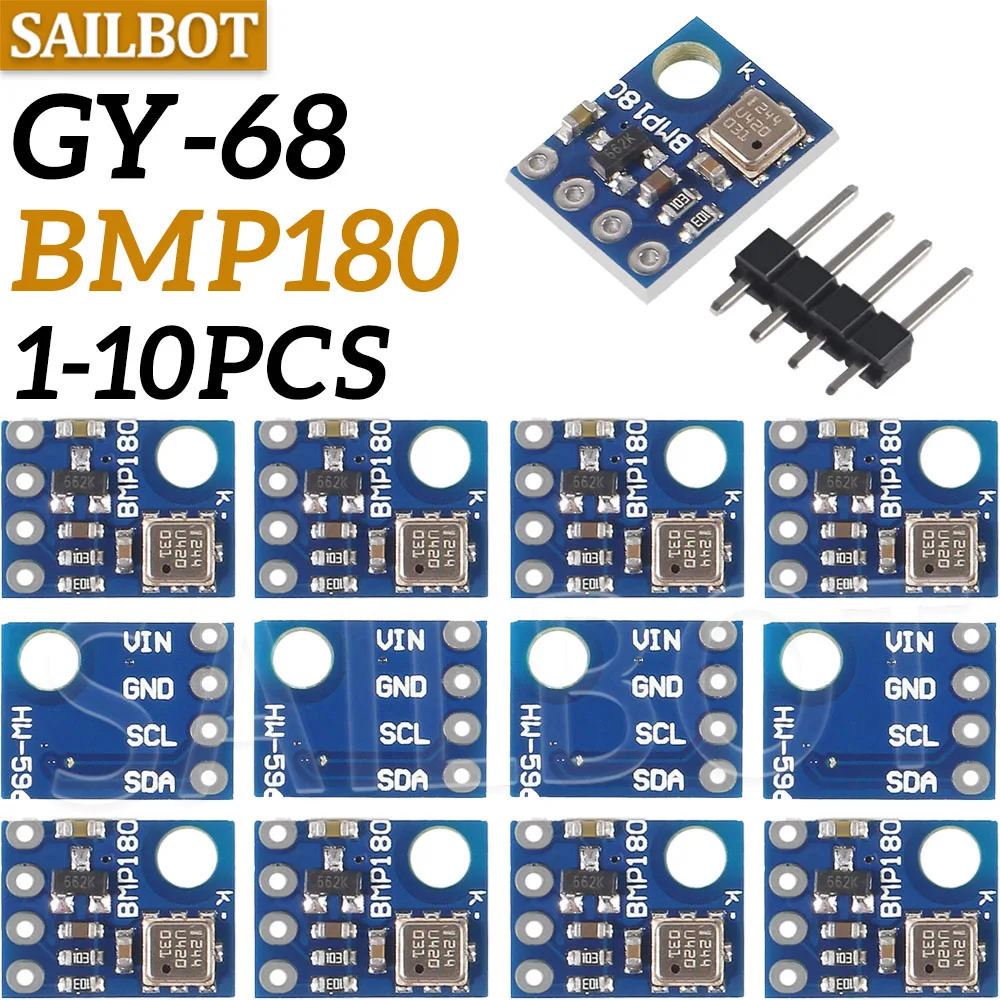 1-10PCS BMP180 GY-68 Digital Barometric Pressure Sensor Board Module