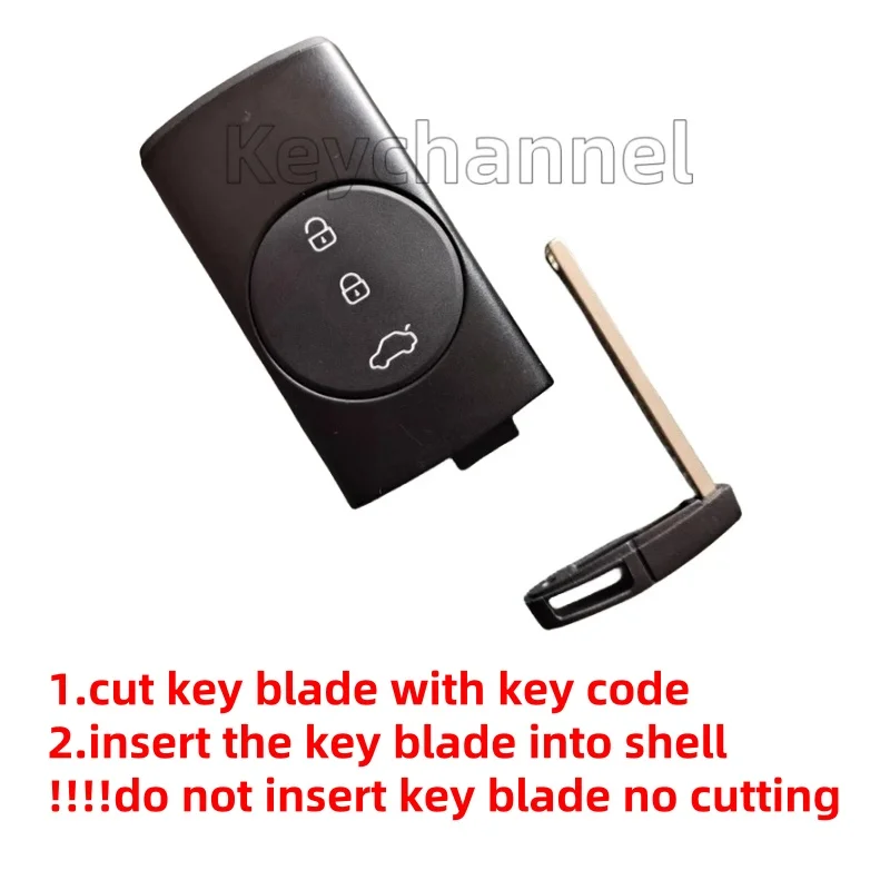 Keychannel 3 Knoppen Auto Smart Key Id47 Chip 433Mhz Keyless Fob Voor Chery Exeed Txl Lx Slimme Afstandsbediening Sleutelhanger Met Sleutelblad