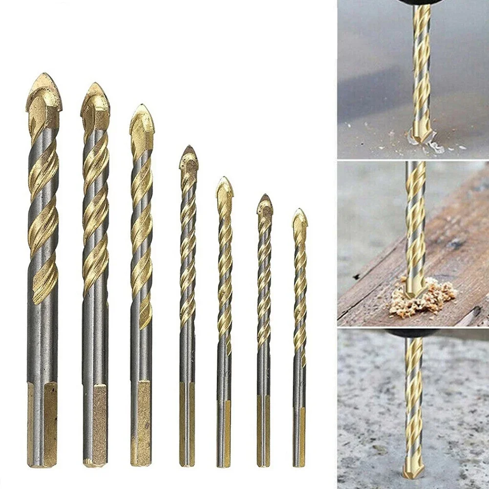 Broca de alta calidad, herramientas de carpintería, ladrillo de carburo de tungsteno, hormigón para azulejos de porcelana, mango de forma Triangular
