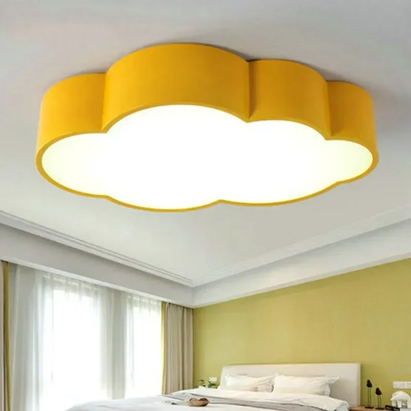 Chips Cloud LED Kids Room Lighting Restaurant Kitchen Ceiling Light with Yellow Blue Red White for Boys Girls Bedroom Fixtures