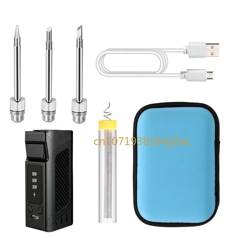 High-power 30-80W Battery-powered Soldering Iron USB Charging Soldering Iron 510 Port Portable Wireless Charging Soldering Iron