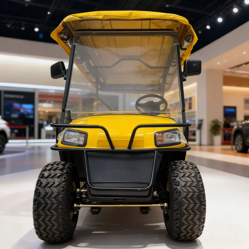 2025 تصميم ذكي عربة جولف كهربائية بطارية ليثيوم عربات التي تجرها الدواب سكوتر كهربائي 5KW 7KW نظام التيار المتناوب MacPherson تعليق