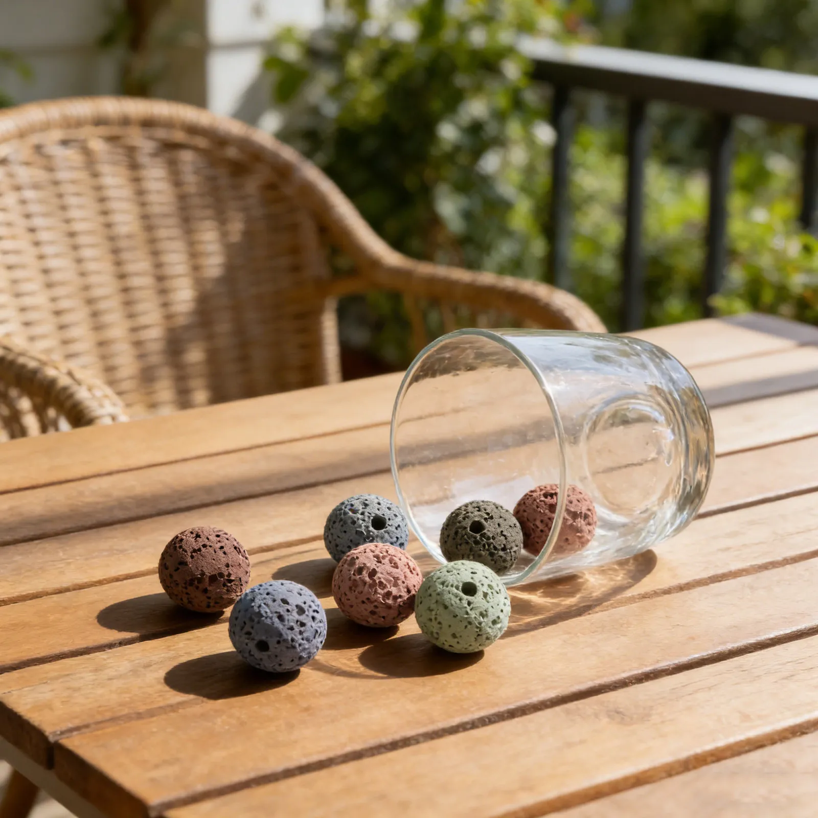 20Pcs Lava Rock Essential Oil Diffuser 16Mm Mini Stone Aromatherapy Diffuser Stones Portable Air Freshener for Car Office Yoga