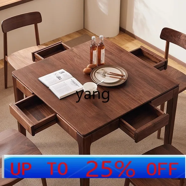 

LMM solid wood dining table small apartment household chess table desk simple