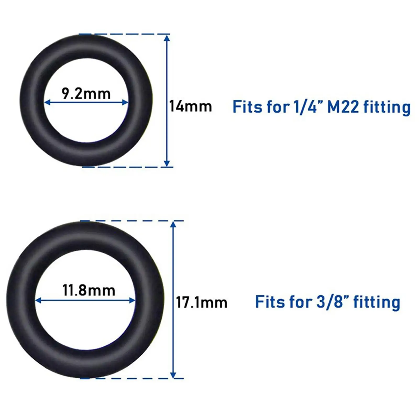 80x Pressure Orings Attachment Quick Connector O-rings Set O-rings High Pressure Seal Pressure Washer Hose O-rings