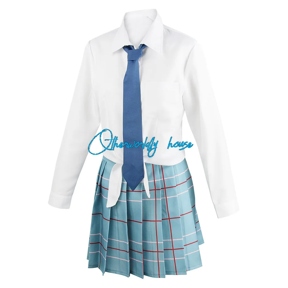 Mein Kleid Liebling Kitagawa Marin Cosplay Kostüm blau JK Uniform Kleider Perücke Halskette Halloween Kostüme für Frauen