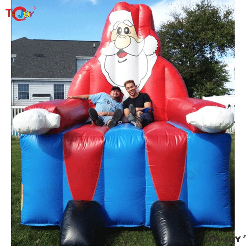 

Fast Air Shipping 3m Tall Giant Inflatable Santa Claus Chair Throne Chair for Party