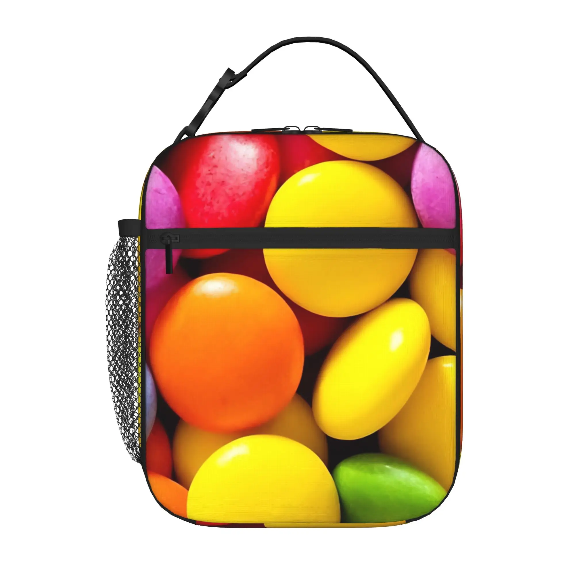 1 Piece For Students Food Container round sugar Portable Pocket Smarties Zipper Closure Aluminum Foil Food Pouch For Travel