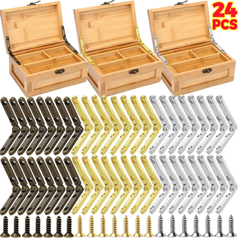 

Мини-петли из цинкового сплава, петли для деревянной коробки, петли из античной бронзы с винтами для деревянной шкатулки для драгоценностей, ящика шкафа, соединительная пряжка