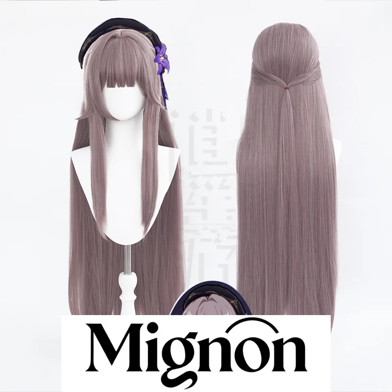 

Honkai: Star Rail Herta, парик для косплея, имитация кожи головы, длинные прямые волосы, кукла, подарок на Хэллоуин