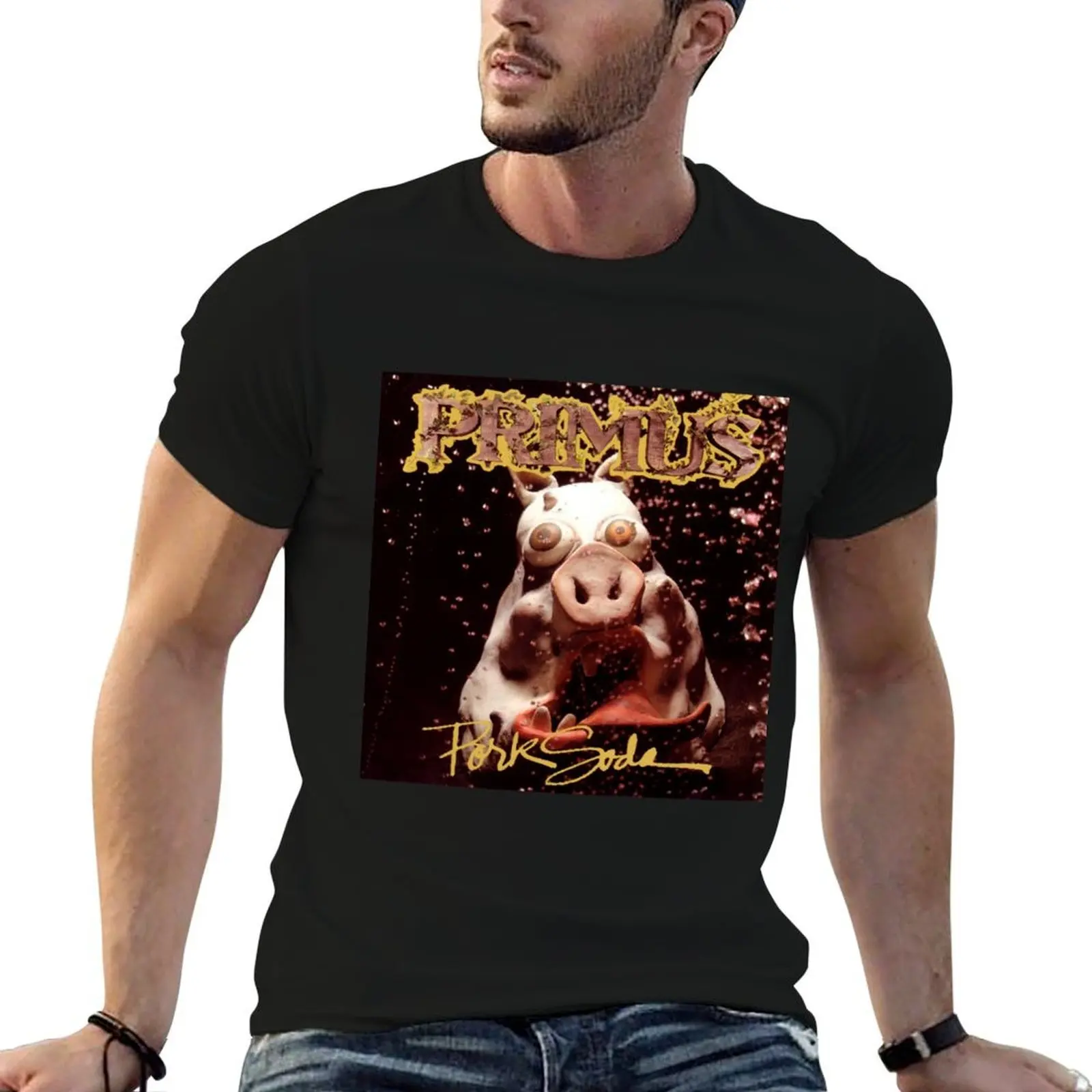 

Primus pork soda T-Shirt t shirt for man 100 percent cotton t shirts for man graphic vintage T-Shirt