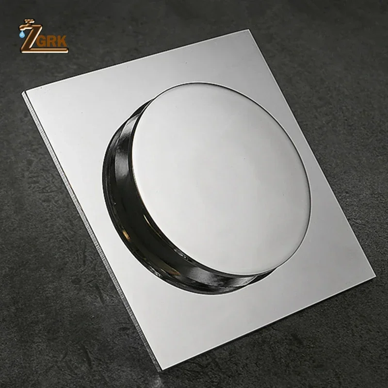 Brass Anti Odor Floor Drain Push Down Pop Up Drain Seal Trap Bathroom Drain Cover Anti Blocking Bathroom Fixture