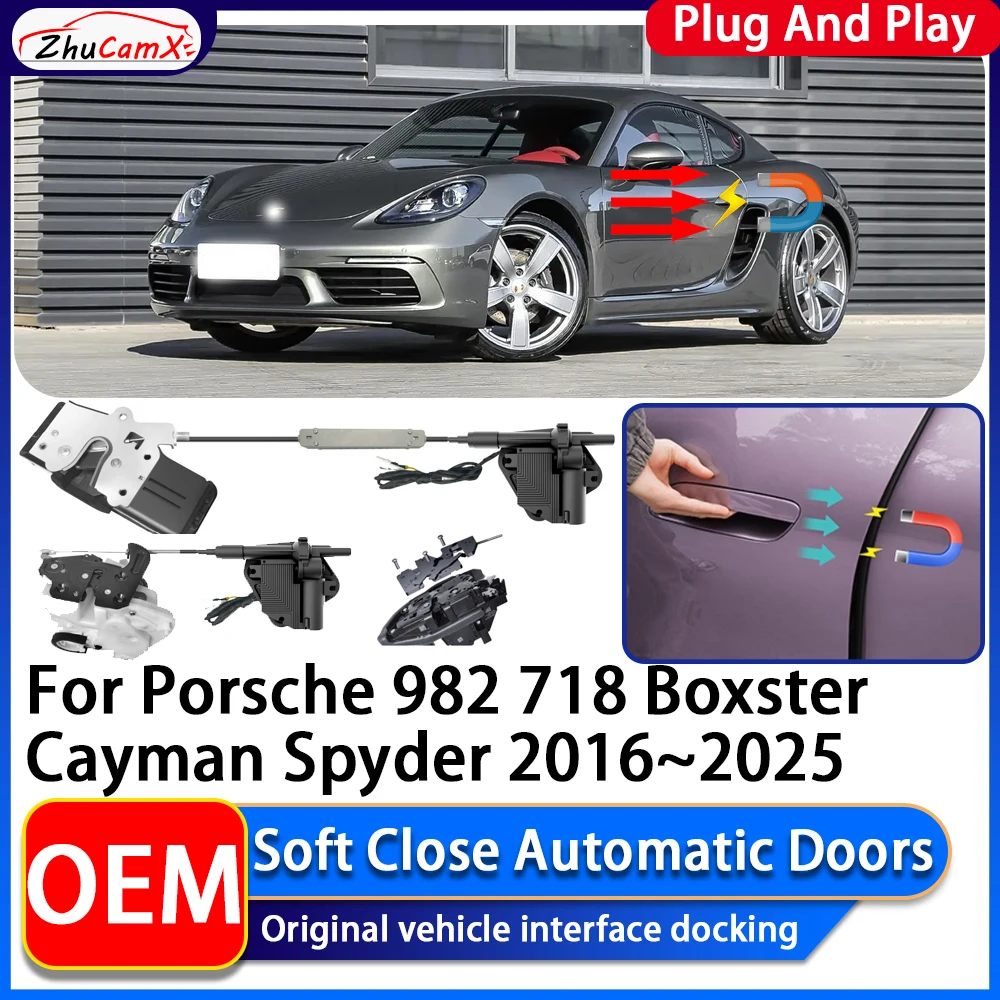

OEM Electric Suction Power Soft Close Car Door Automatic Door Closing System For Porsche 982 718 Boxster Cayman Spyder 2016~2025