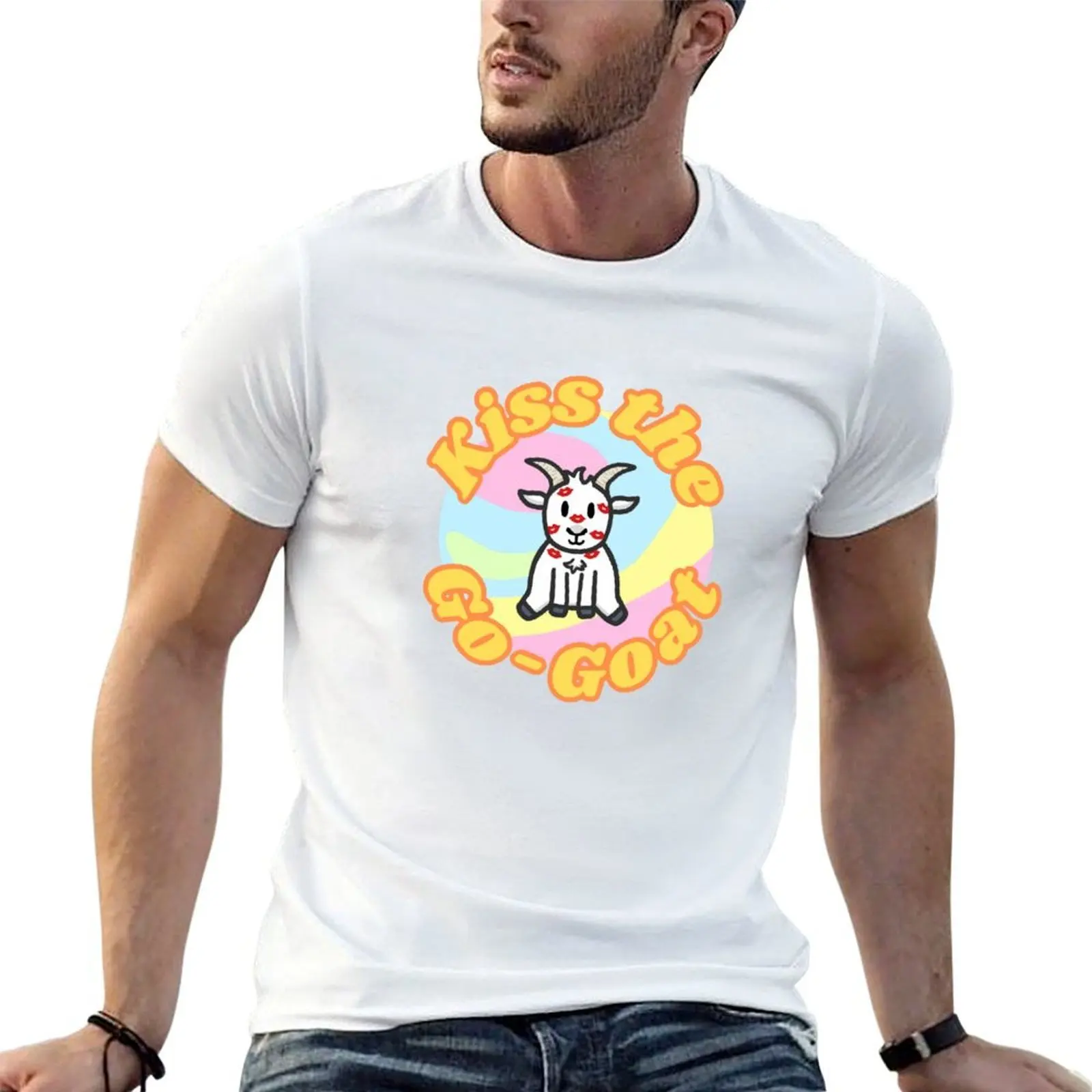 

Ghost - Kiss the Go-Goat T-Shirt cotton t shirt pack t shirt for man 100 percent cotton T-Shirt