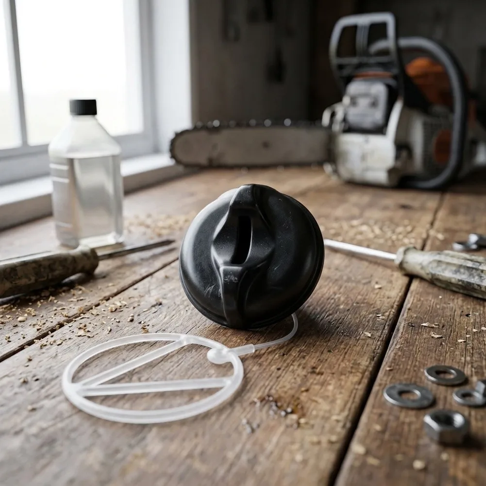 Spring Loaded Cap Oil Cap Retainer For Outdoor Logging Replacement Oil Cap For Chainsaw Replacement Part Secure Fit Spring