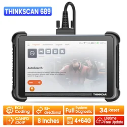 THINKCAR THINKSCAN 689 Car diagnostic full system scanner tools 34 reset function ECU Coding BI-Directional CANFD DoIP lifetime