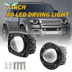 24V 12V Car DRL Lights LED 6000K/3500K Fog Lens Motorcycle Spotlight Flood Spot Day Running Lamps For Jeep Wrangler off-Road use