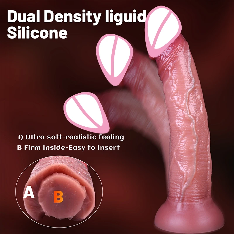 Sex Toy Realistic Dildo Sliding Foreskin Big Penis Suction Cup Dildos Female Masturbator Fake Dick Adult Anal Sex Toys for Women view 3