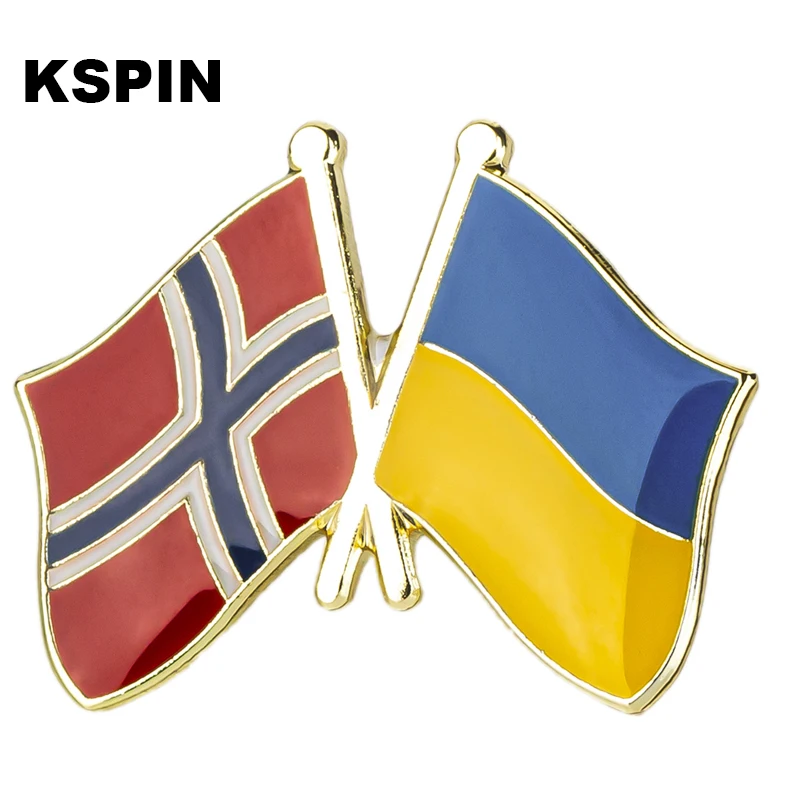 أوكرانيا العلم التلبيب دبوس شارات للملابس في بقع Rozety Papierowe أيقونة ظهره KS-0187