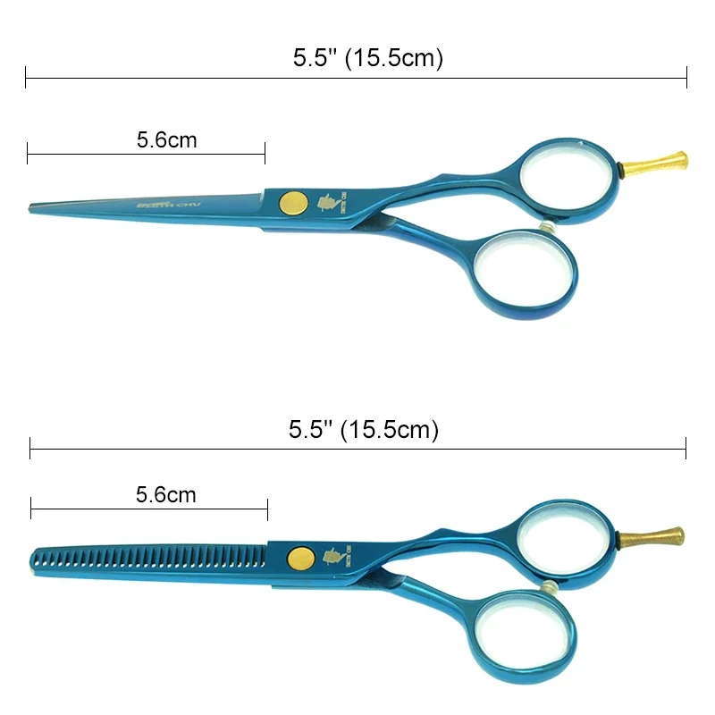 スミスチュプロのヘアはさみ、理髪スタイリングツール、サロンカット、薄切り鋏、日本、440c、5.5 "、a0015c