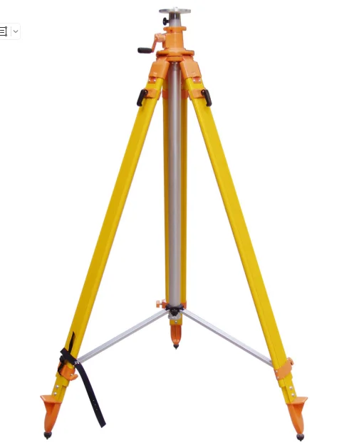 Inexpensive Fiberglass Elevator With Support Bar Tripod Elevator Head 360 Degree Rotation Total Station Theodolite Measurement